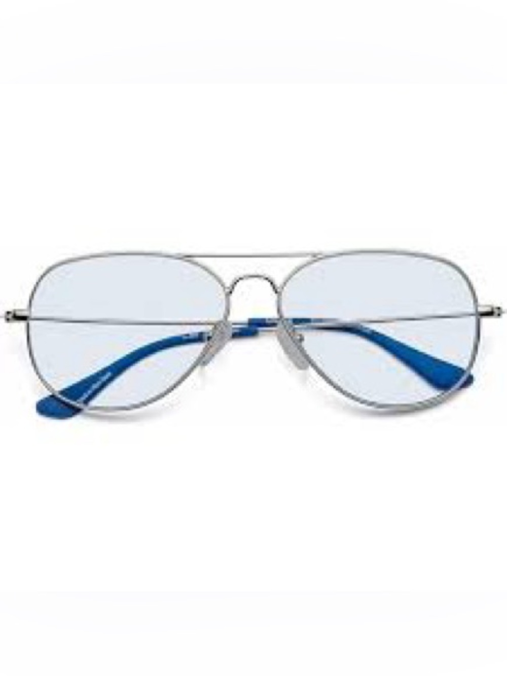 Caddis Blue Lens Aviator Glasses 1.0- Sleek Silver Frame